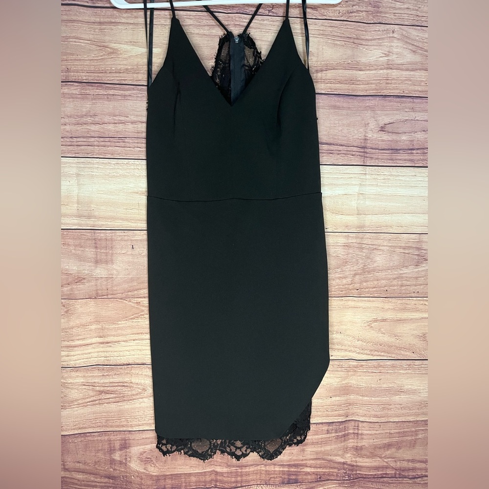 City studios short black dress with lace